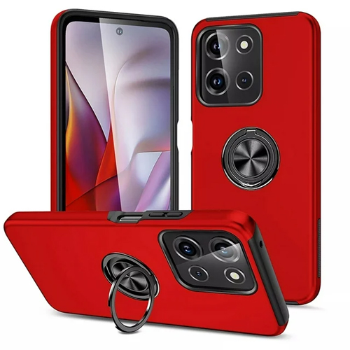 Hybrid Shock Absorbing Case with Kickstand for Moto G Play (2026) / Moto G 5G (2026) - Red