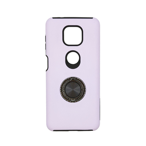 Hybrid Shock Absorbing Case with Kickstand for Moto G Power (2021) - Purple