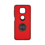 Hybrid Shock Absorbing Case with Kickstand for Moto G Power (2021) - Red