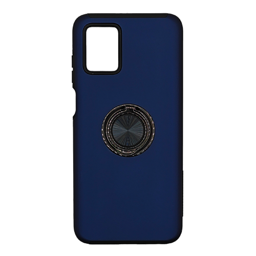 Hybrid Shock Absorbing Case with Kickstand for Moto Edge (2022) - Navy Blue