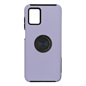 Hybrid Shock Absorbing Case with Kickstand for Moto G Power 5G (2024) - Purple