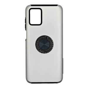 Hybrid Shock Absorbing Case with Kickstand for Moto G Power 5G (2024) - Silver