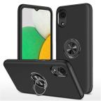 Hybrid Shock Absorbing Case with Kickstand for Samsung Galaxy A03 Core - Black