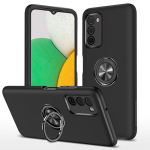 Hybrid Shock Absorbing Case with Kickstand for Samsung Galaxy A03S - Black