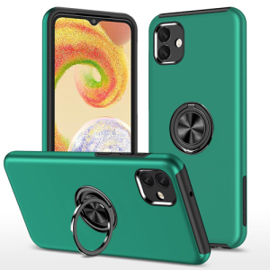 Hybrid Shock Absorbing Case with Kickstand for Samsung Galaxy A06 - Green