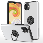 Hybrid Shock Absorbing Case with Kickstand for Samsung Galaxy A07 - Silver