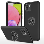 Hybrid Shock Absorbing Case with Kickstand for Samsung Galaxy A04E / A03 - Black