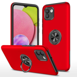 Hybrid Shock Absorbing Case with Kickstand for Samsung Galaxy A04E / A03 - Red