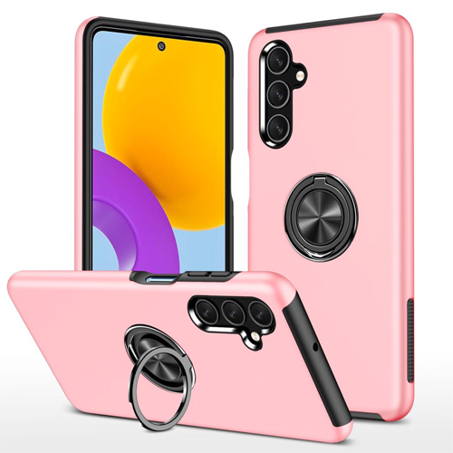 Hybrid Shock Absorbing Case with Kickstand for Samsung Galaxy A24 - Pink