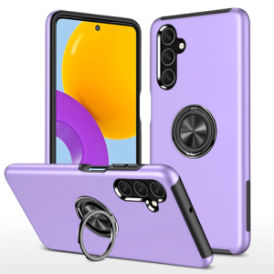 Hybrid Shock Absorbing Case with Kickstand for Samsung Galaxy A34 - Purple