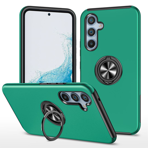 Hybrid Shock Absorbing Case with Kickstand for Samsung Galaxy A54 - Green