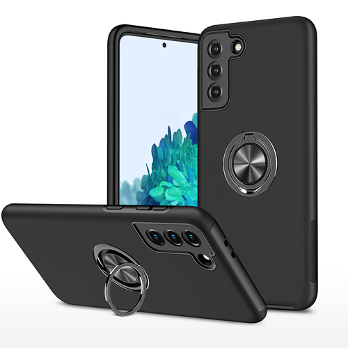 Hybrid Shock Absorbing Case with Kickstand for Samsung Galaxy A26 - Black