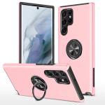 Hybrid Shock Absorbing Case with Kickstand for Samsung Galaxy S23 Ultra - Pink
