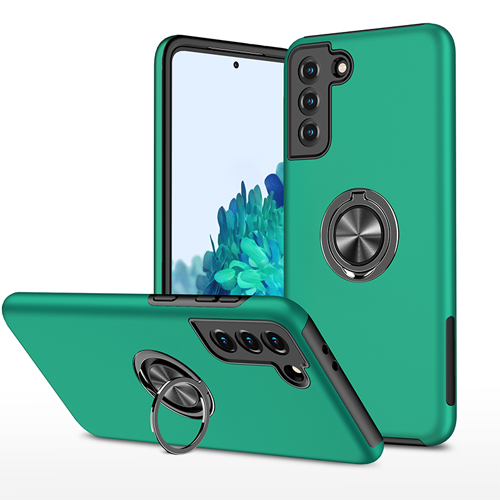Hybrid Shock Absorbing Case with Kickstand for Samsung Galaxy A15 - Green