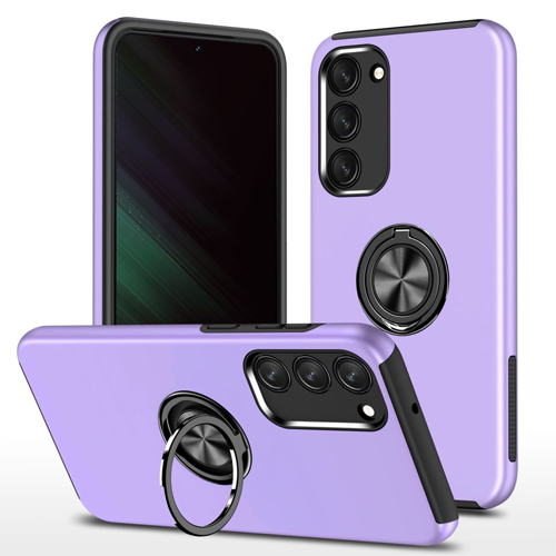 Hybrid Shock Absorbing Case with Kickstand for Samsung Galaxy S23 - Purple