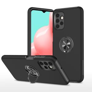 Hybrid Shock Absorbing Case with Kickstand for Samsung Galaxy A32 5G - Black