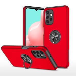 Hybrid Shock Absorbing Case with Kickstand for Samsung Galaxy A51 4G - Red