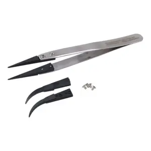JAKEMY JM T10-11 Elasticity Replaceable Anti-Static Tweezer Set