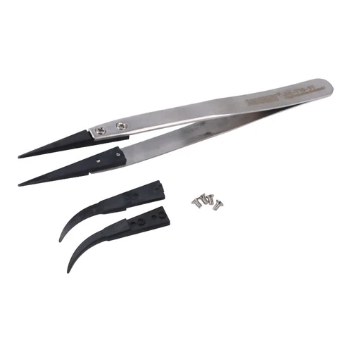 JAKEMY JM T10-11 Elasticity Replaceable Anti-Static Tweezer Set