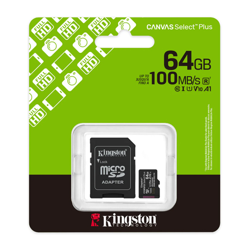 Kingston Canvas Select Plus Micro SD Memory Card 64GB (OEM) 100MB/S Speed