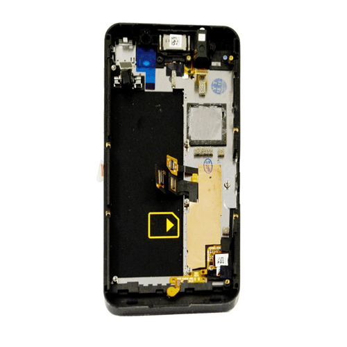 LCD Assembly With Frame Compatible for Blackberry Z10 (Refurbished) - Black