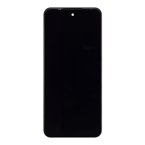 LCD Assembly With Frame Compatible for Motorola Moto G Play (XT2271-5 / 2023) (Refurbished) - Black