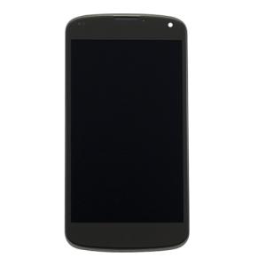 LCD Assembly With Frame Compatible for LG Nexus 4 (E960) (Refurbished) - Black