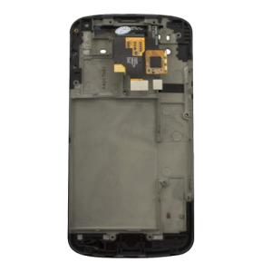 LCD Assembly With Frame Compatible for LG Nexus 4 (E960) (Refurbished) - Black