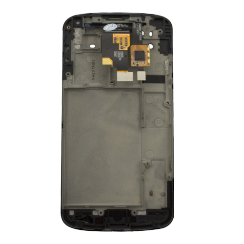 LCD Assembly With Frame Compatible for LG Nexus 4 (E960) (Refurbished) - Black