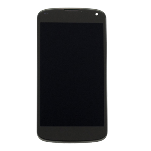 LCD Assembly With Frame Compatible for LG Nexus 4 (E960) (Refurbished) - Black