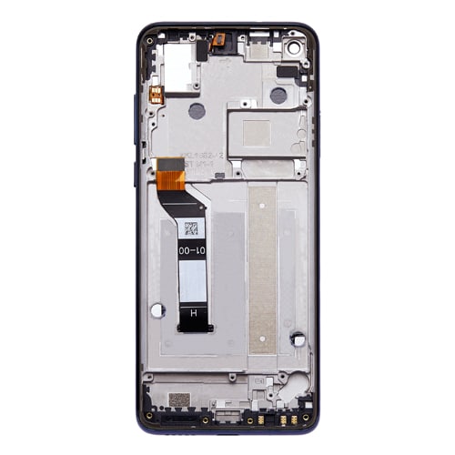 LCD Assembly With Frame Compatible for Motorola Moto One Action (XT2013 / 2019) (Refurbished) - Denim Blue