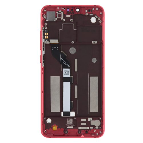 LCD Assembly With Frame Compatible for Xiaomi Mi 8 Lite (Refurbished) - Red