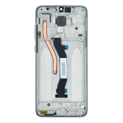 LCD Assembly With Frame Compatible for Xiaomi Redmi Note 8 Pro (Refurbished) - White