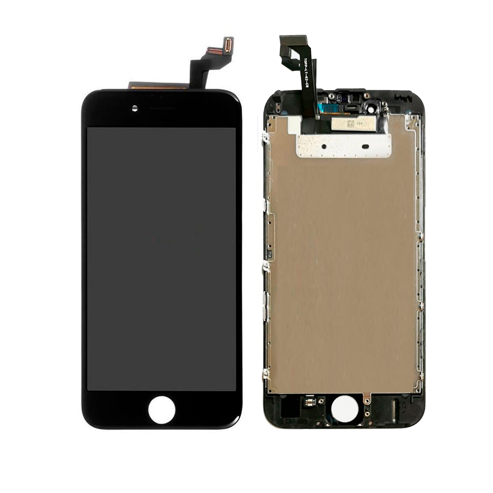 LCD Assembly with Steel Plate Compatible for iPhone 6S (Refurbished) - Black