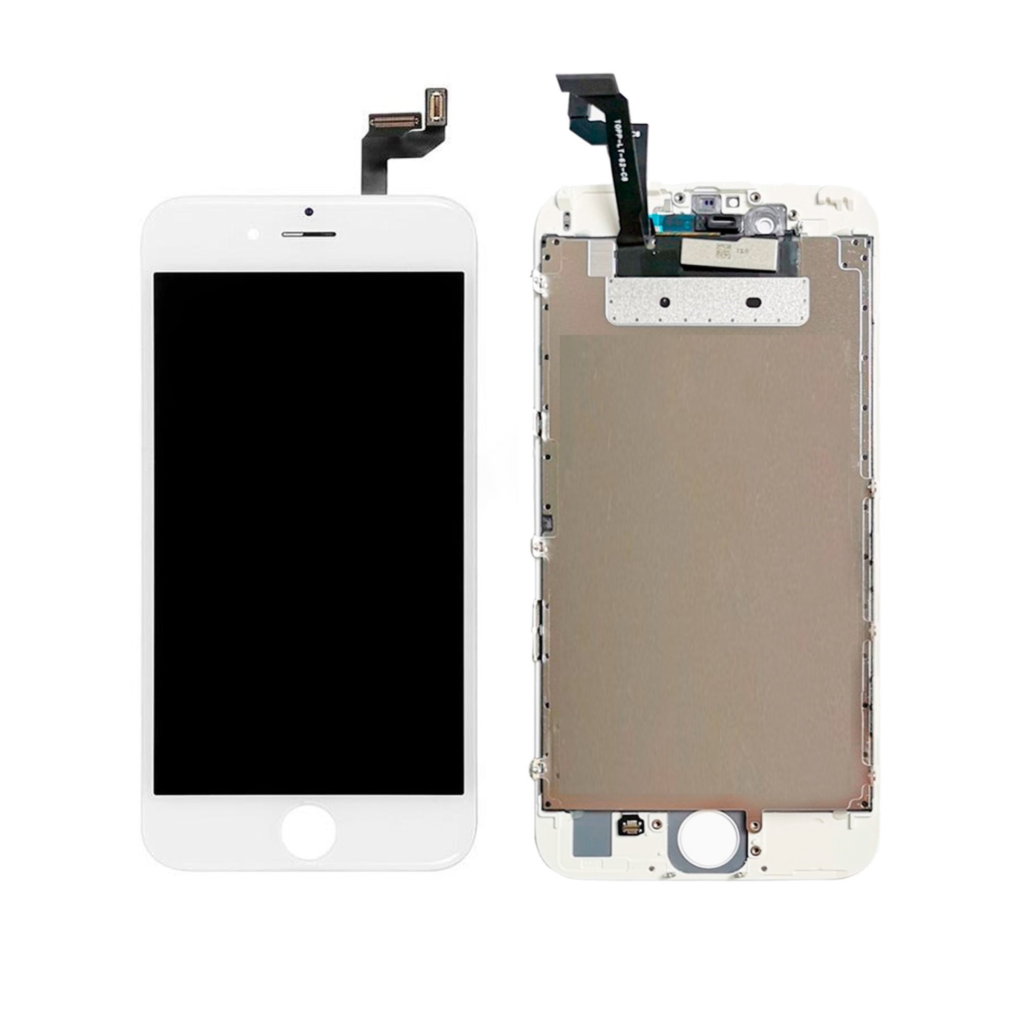 LCD Assembly with Steel Plate Compatible for iPhone 6S Plus (Aftermarket Plus /Incell) - White