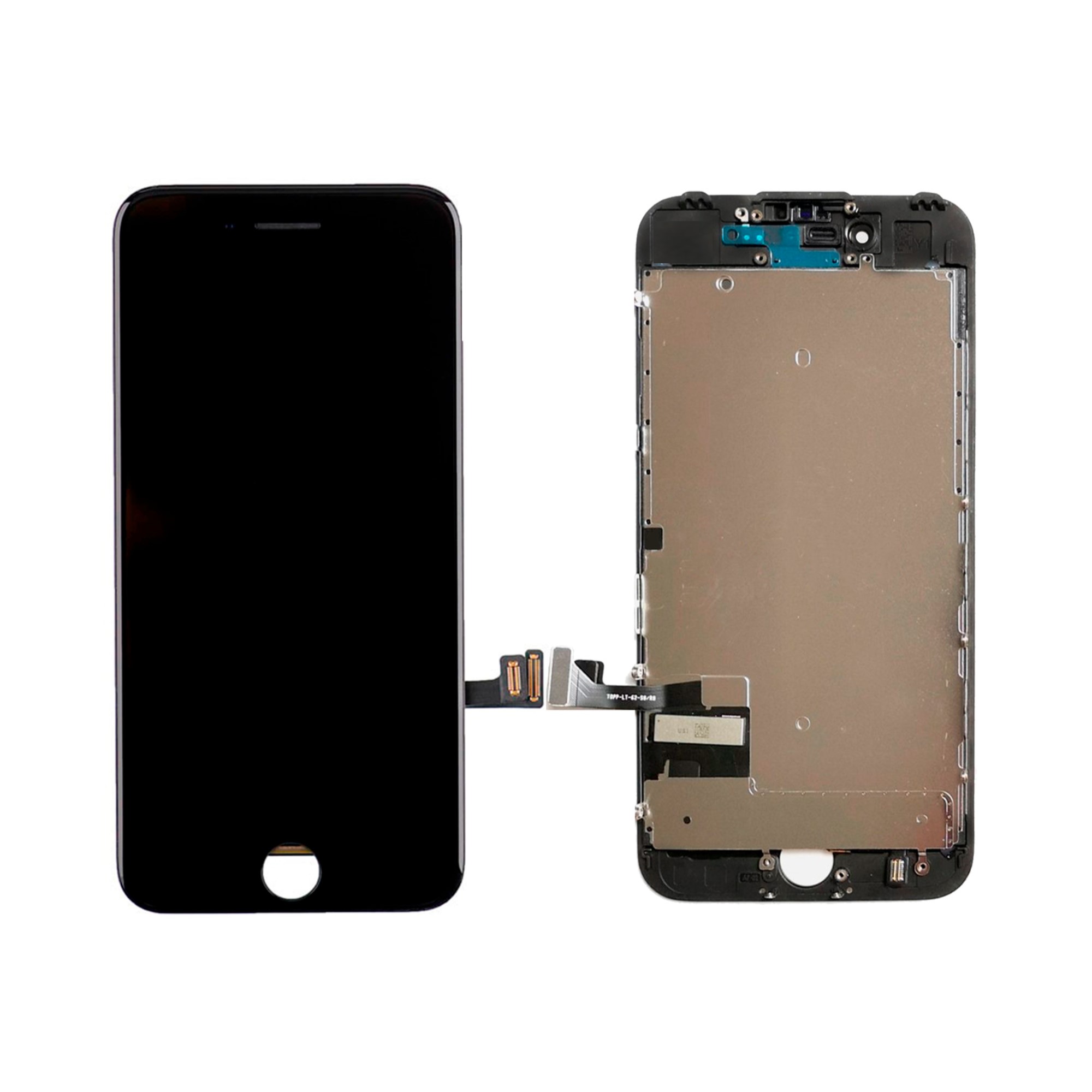 LCD Assembly with Steel Plate Compatible for iPhone 7 (Aftermarket Plus / Incell) - Black