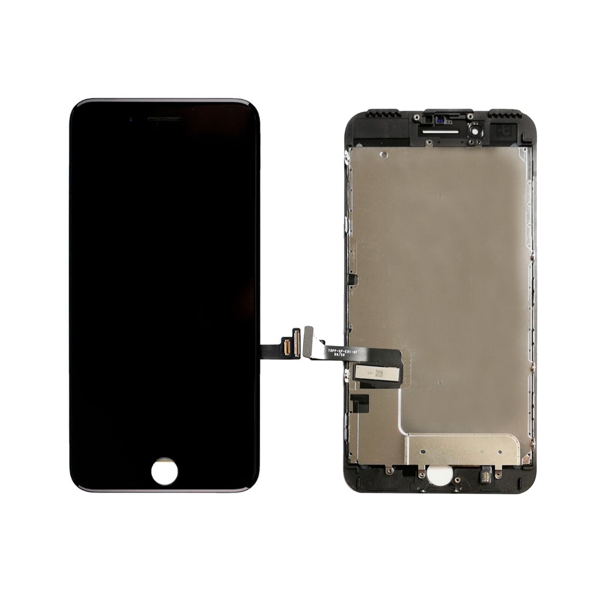 LCD Assembly with Steel Plate Compatible for iPhone 7 Plus (Refurbished) - Black