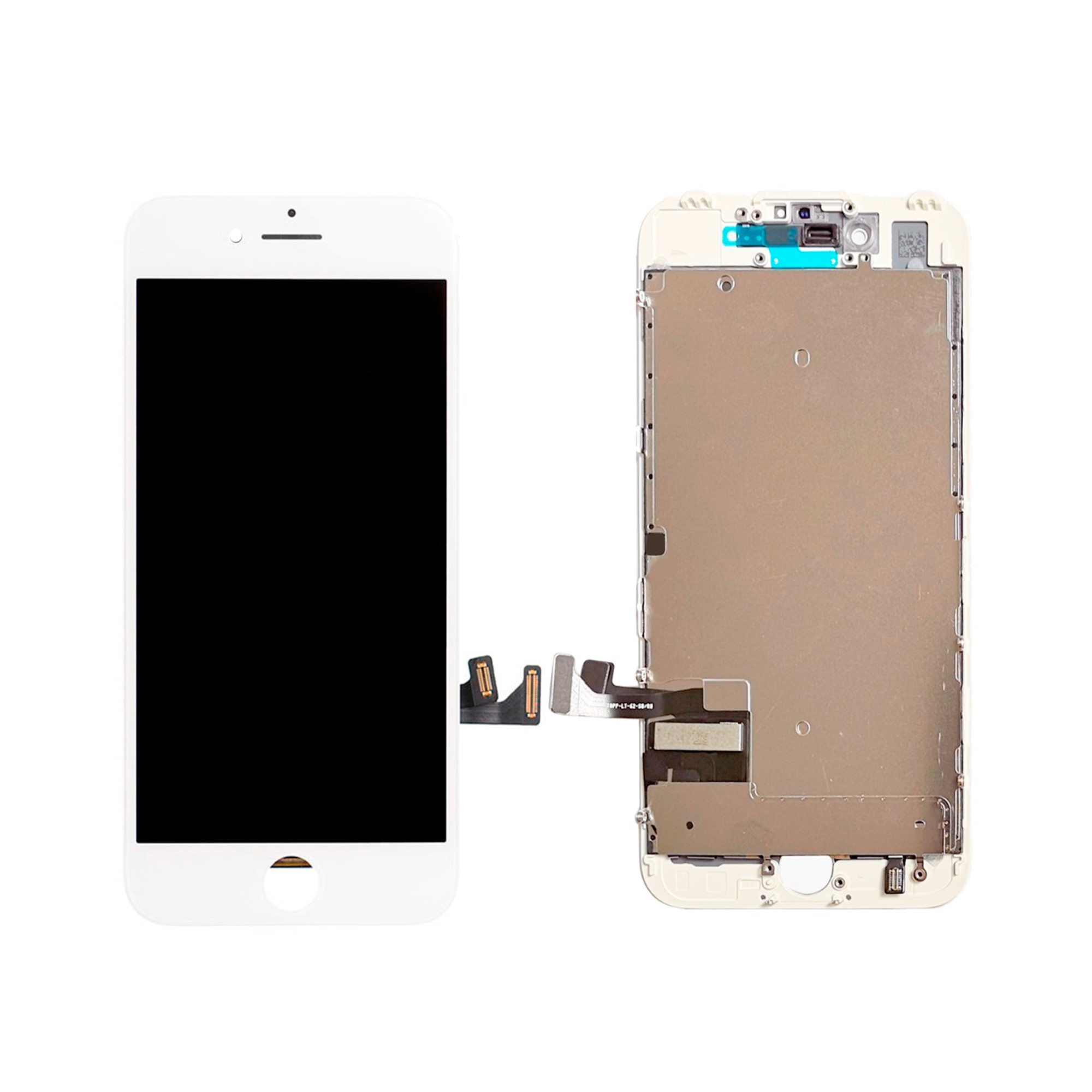 LCD Assembly with Steel Plate Compatible for iPhone 7 (Aftermarket Plus / Incell) - White
