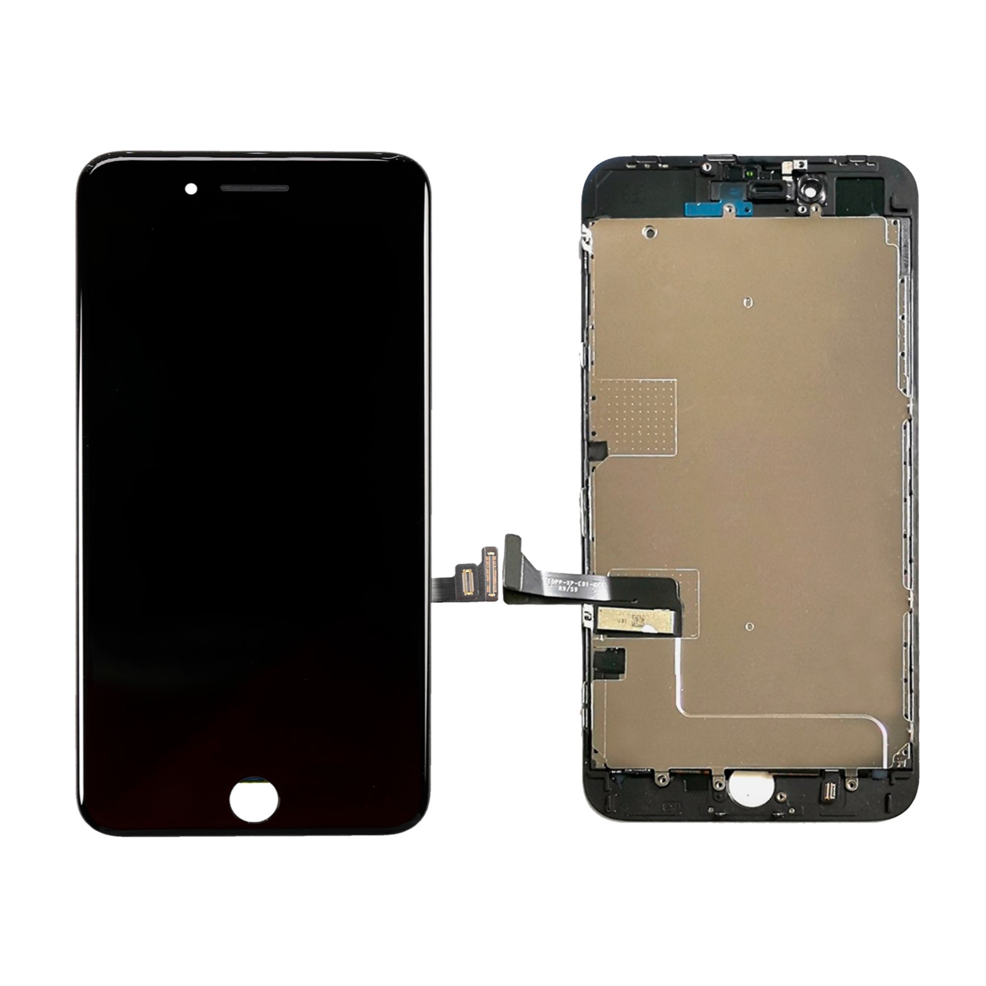 LCD Assembly with Steel Plate Compatible for iPhone 8 Plus (Aftermarket Premium / Incell) - Black