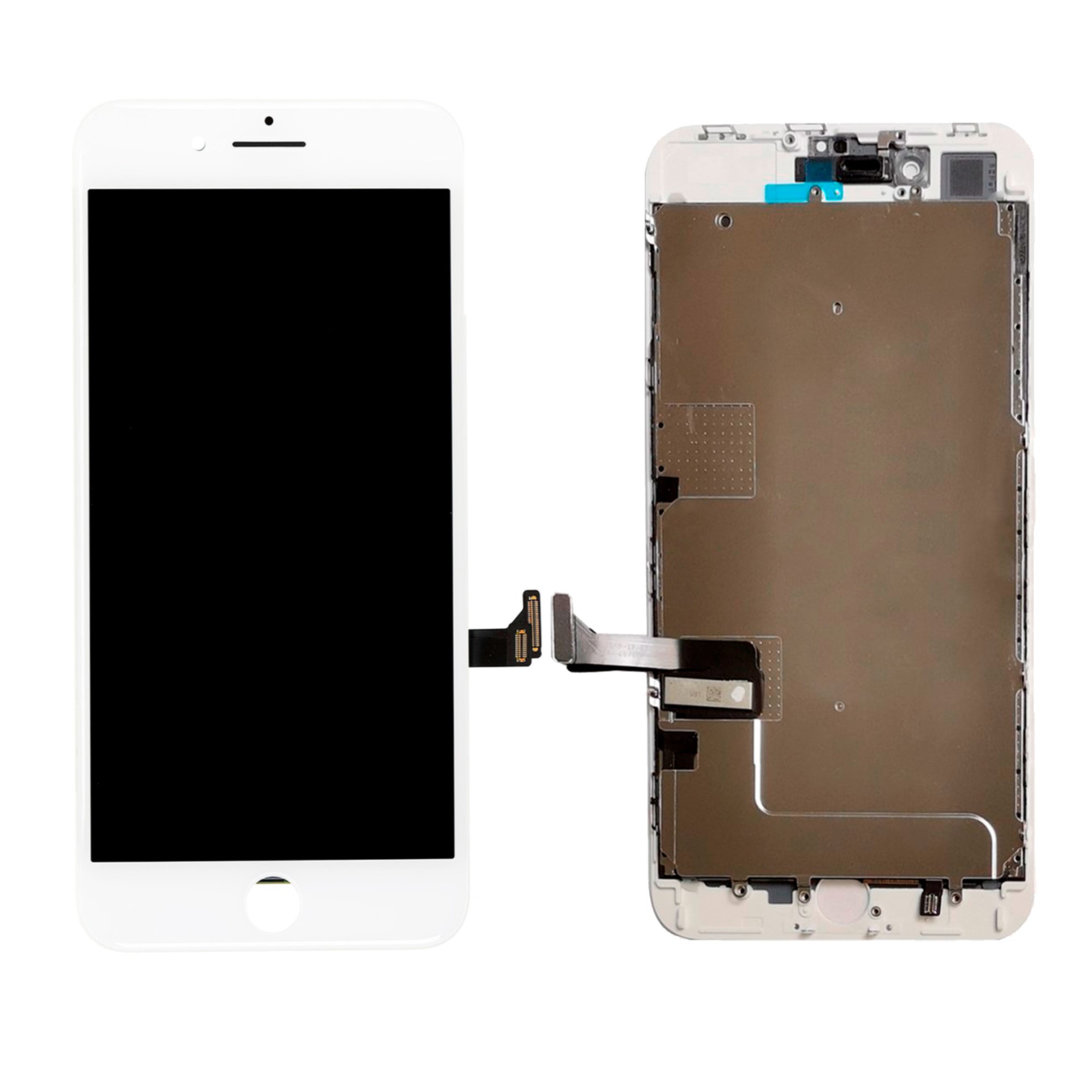 LCD Assembly with Steel Plate Compatible for iPhone 8 Plus (Aftermarket Plus / Incell) - White