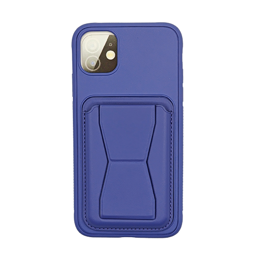 Leather Armor with Holder Case for Apple iPhone 11 - Light Purple