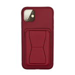 Leather Armor with Holder Case for Apple iPhone 11 - Red