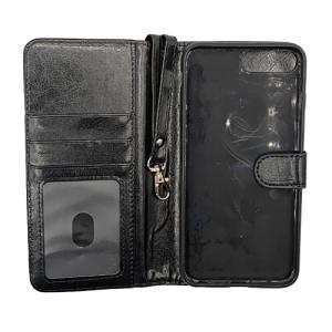 Magnetic Detachable Leather Wallet Case for Apple iPhone 7 Plus / 8 Plus - Black