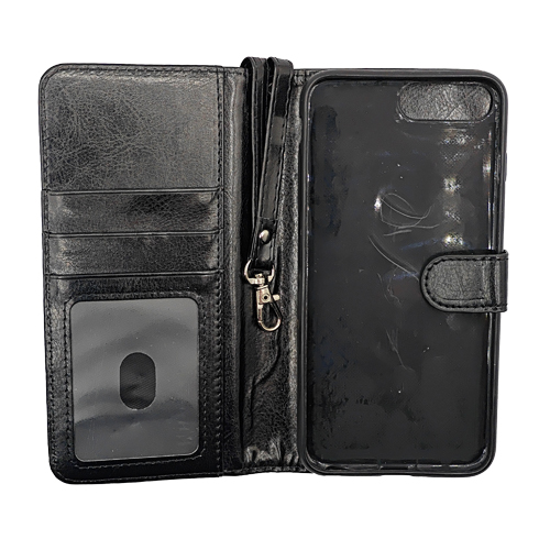 Magnetic Detachable Leather Wallet Case for Apple iPhone 7 Plus / 8 Plus - Black