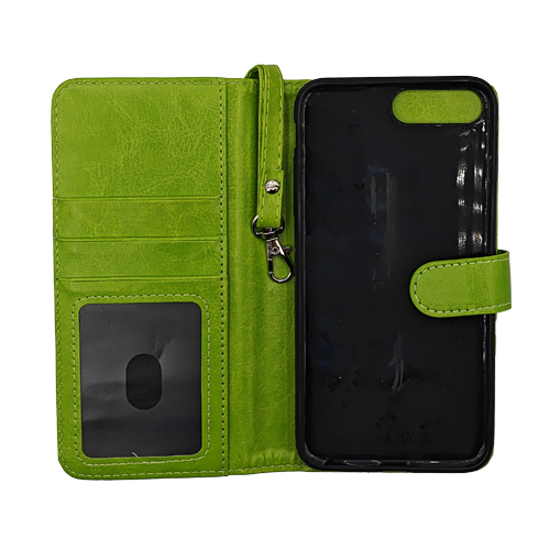 Magnetic Detachable Leather Wallet Case for Apple iPhone 7 Plus / 8 Plus - Green