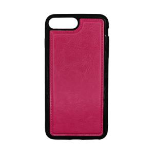 Magnetic Detachable Leather Wallet Case for Apple iPhone 7 Plus / 8 Plus - Hot Pink