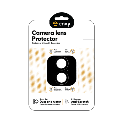 Metal Glass Lens Protection Compatible for iPhone 16 / 16 Plus - Black