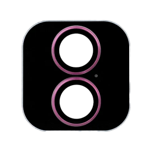 Metal Glass Lens Protection Compatible for iPhone 16 / 16 Plus - Pink