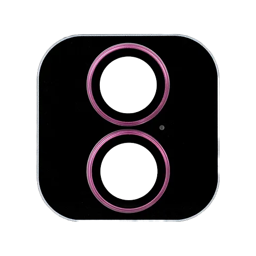 Metal Glass Lens Protection Compatible for iPhone 16 / 16 Plus - Pink