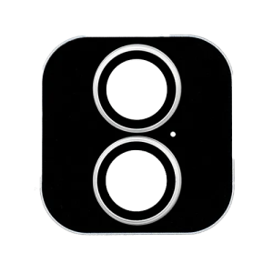 Metal Glass Lens Protection Compatible for iPhone 16 / 16 Plus - White